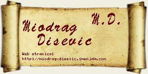 Miodrag Dišević vizit kartica